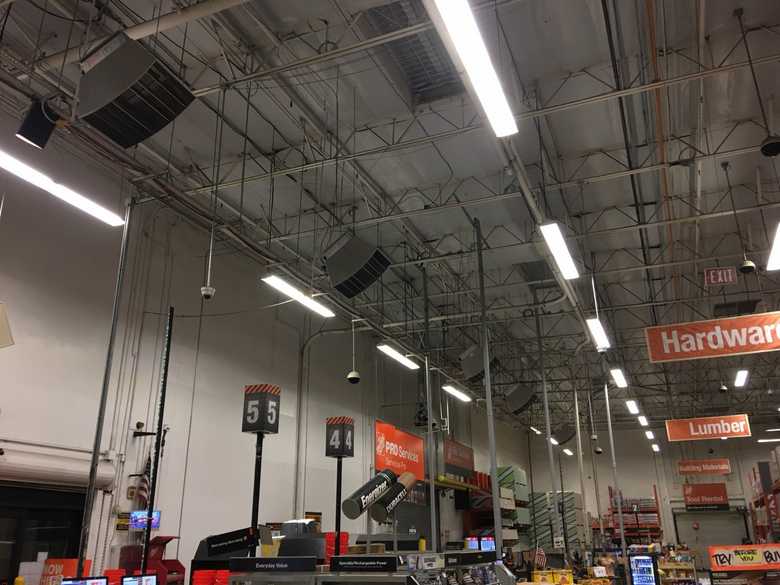 Retail ceiling ductwork
