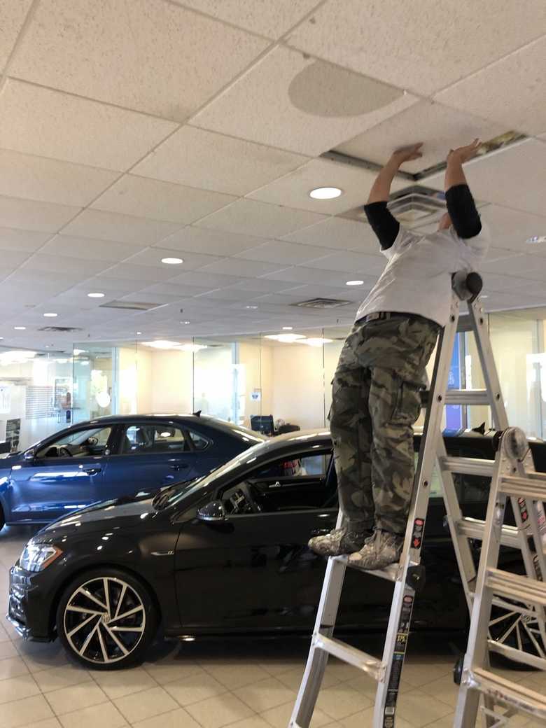 Showroom ceiling work