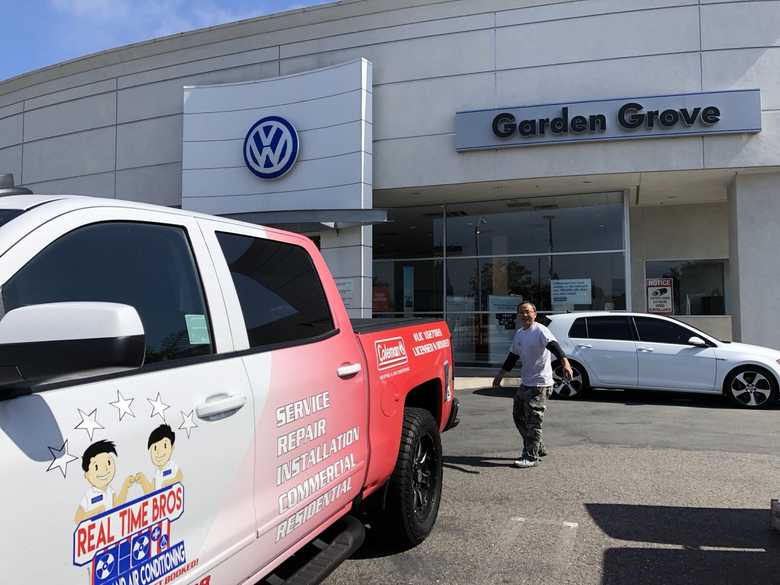 On-site at an automotive dealership