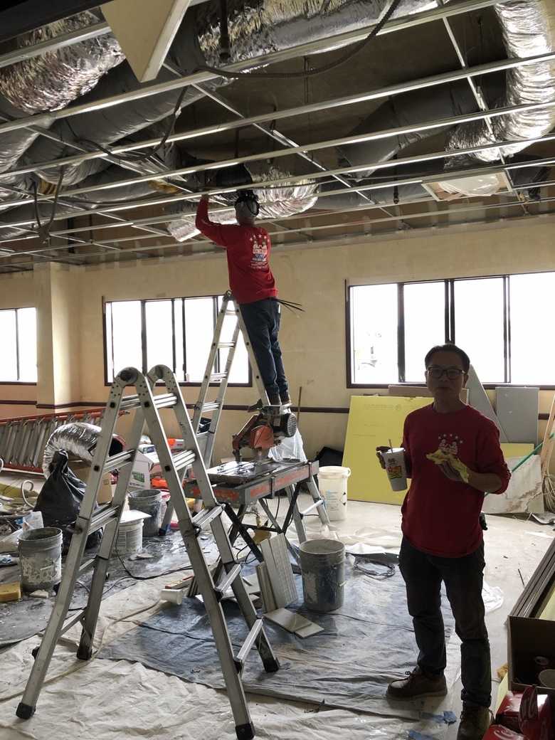 Interior ceiling installation