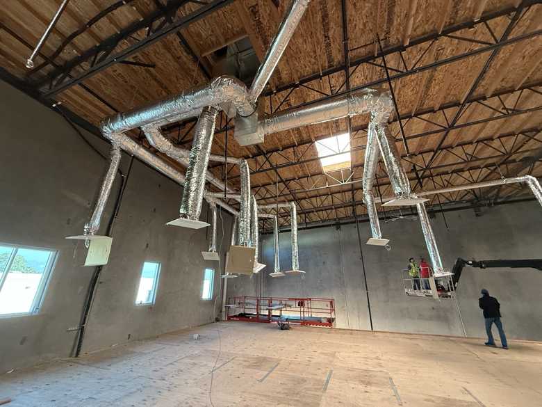 Commercial ductwork buildout
