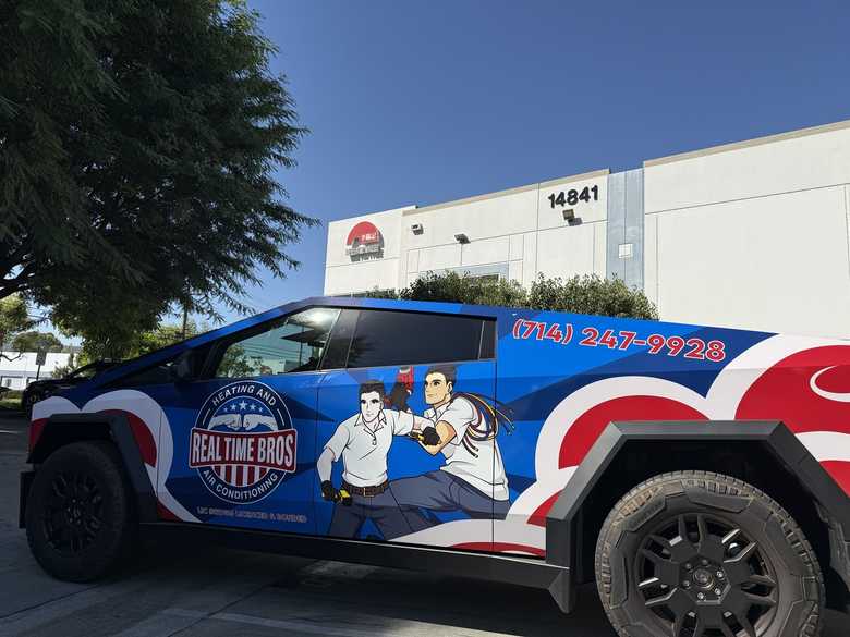Real Time Bros service truck on site