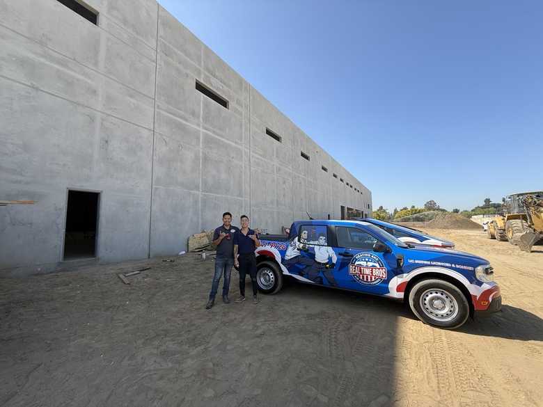 Team on site at a commercial building