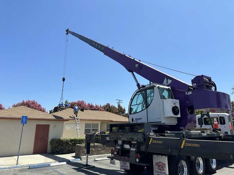 Crane at a commercial project