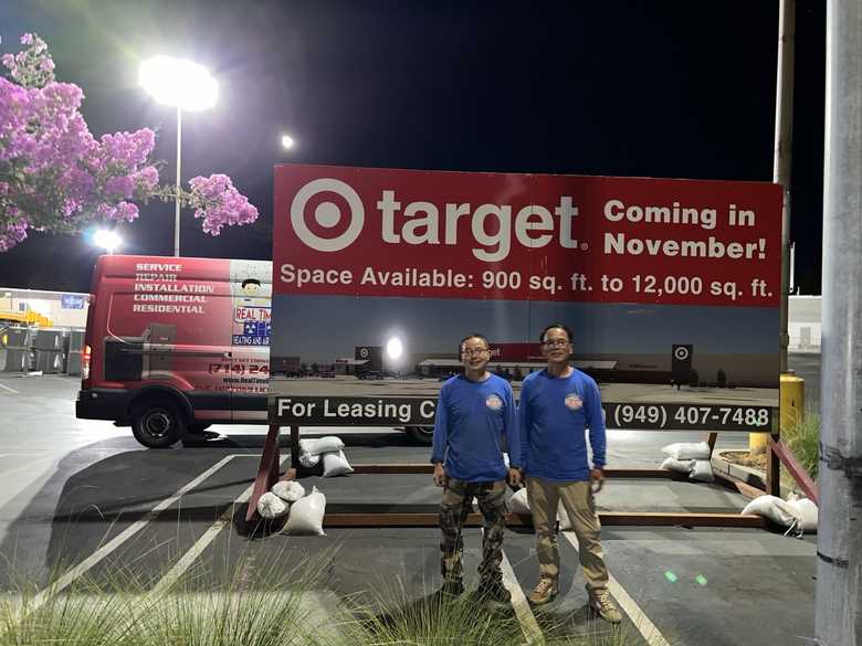 Evening on-site team photo
